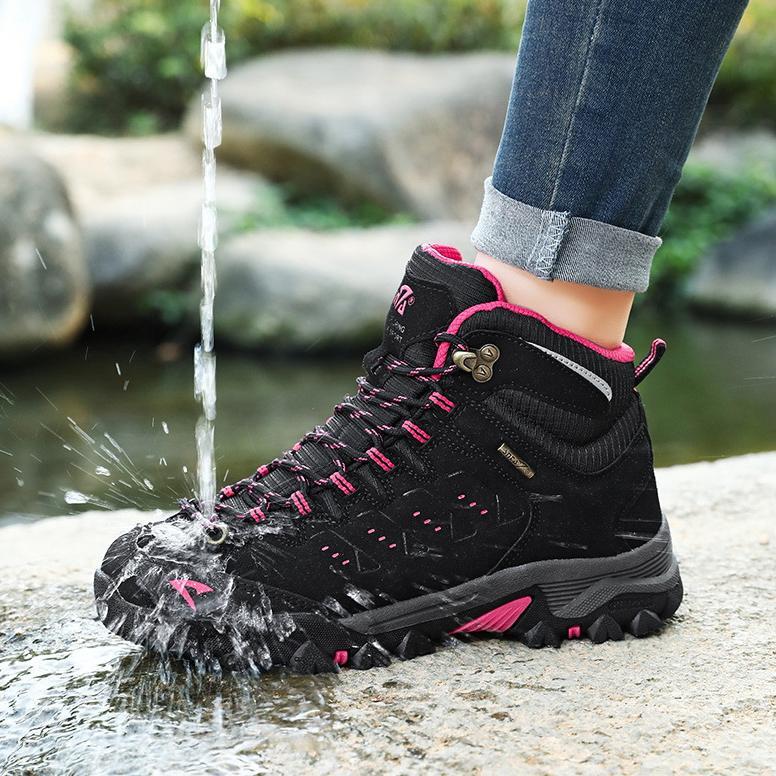 official sepatu gunung wanita snta 616 / 622 black pink waterproof soft shell woman series outdoor h