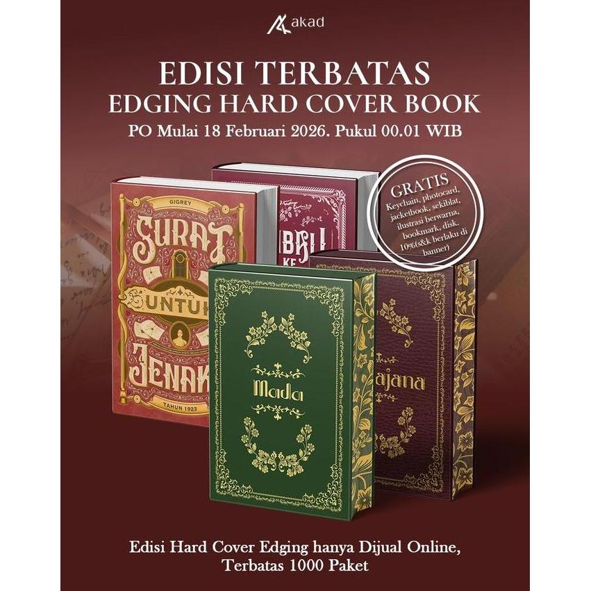Termurah Edisi Terbatas Edging Hardcover ,Mada,Mahajana,Surat Untuk Jenaka,Kembali Kebativia