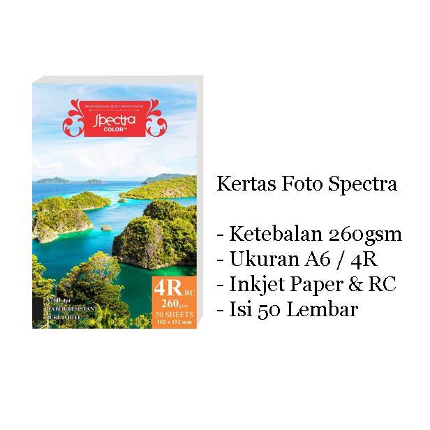 Kertas Foto 4R SPECTRA / FUJI FILM / Paper RC Inkjet Silky 4R 260 GSM