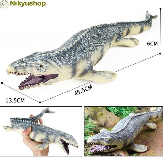 Mainan Edukasi Pajangan Hewan Dinosaurus Mosasaurus Kadal Air Jurassic Animal Figure HS