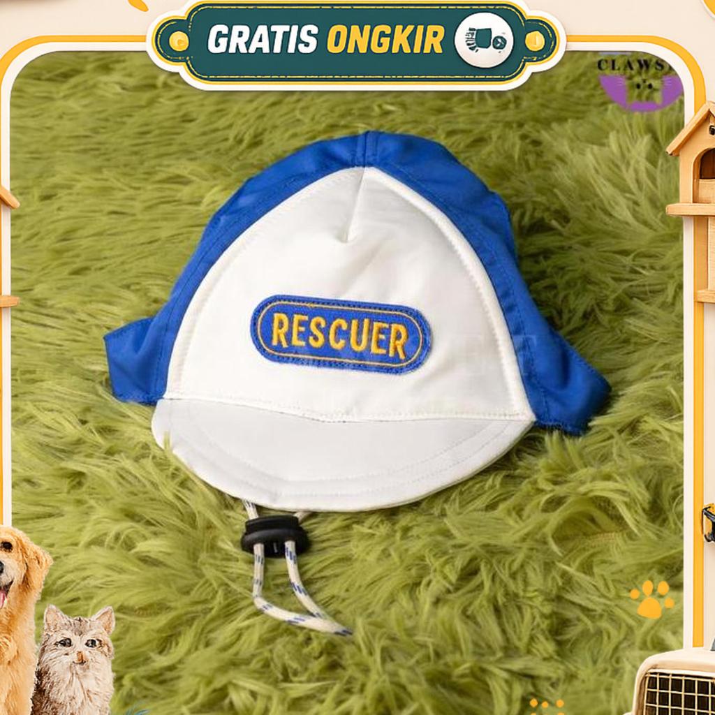Clawset - Pet Hat - Scout Collection (Topi Hewan Peliharaan) - Rescuer Navy