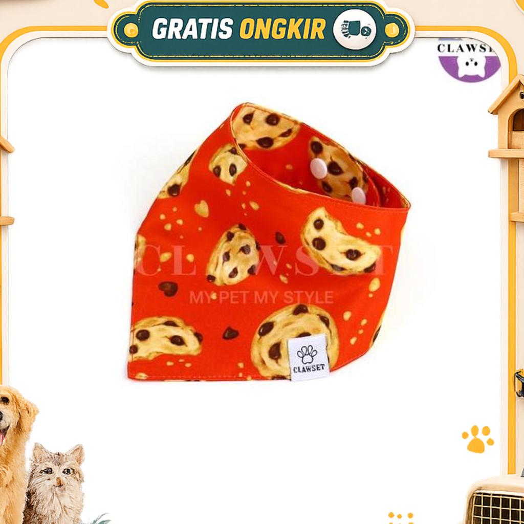 Clawset - Pet Scarf (Syal) - Im So Hungry - Cookie Orange