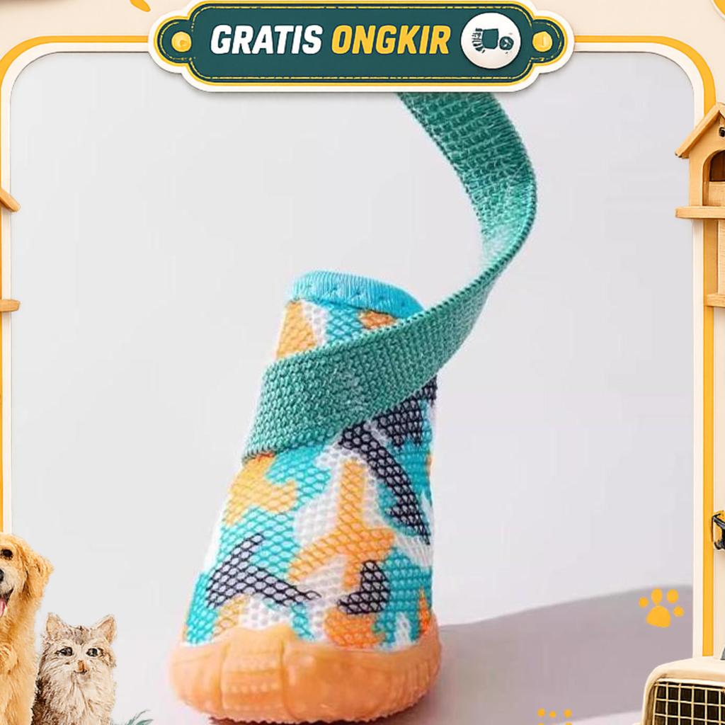Sepatu Anjing Kucing Boots Dog Cat Shoes Waterproof Tahan Air