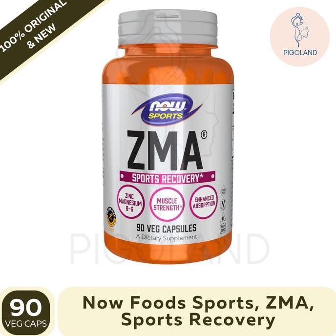 Now Foods Food Sports Sport Zma Zinc Magnesium B6 Recovery Suplemen Olah Raga Ori Usa