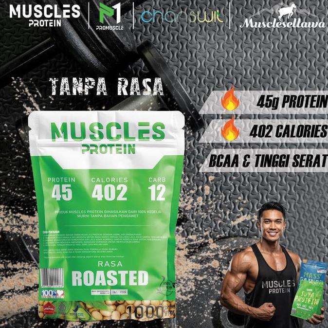 Muscles Protein Bubuk Kedelai Murni 1Kg Roasted