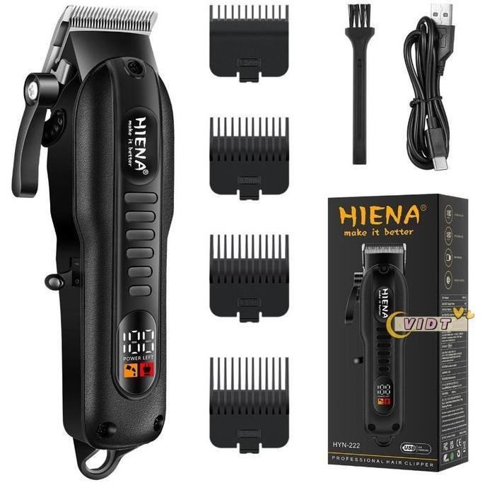 Gunting Rambut HIENA 1200mah Baterai Kuat Pemangkas rambut listrik Mesin pemotong rambut tukang cuku