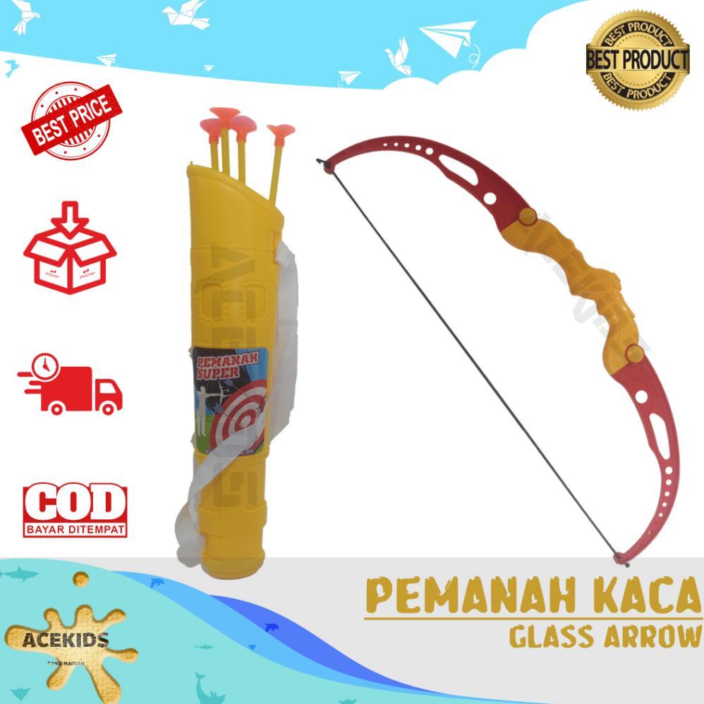 Mainan Anak Bow Panahan Super Set Anak Panah Tas Dan Busur Lengkap Tempel Kaca - MU01