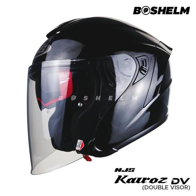 Helm NJS Kairoz SOLID Double Visor Helm Half Face SNI
