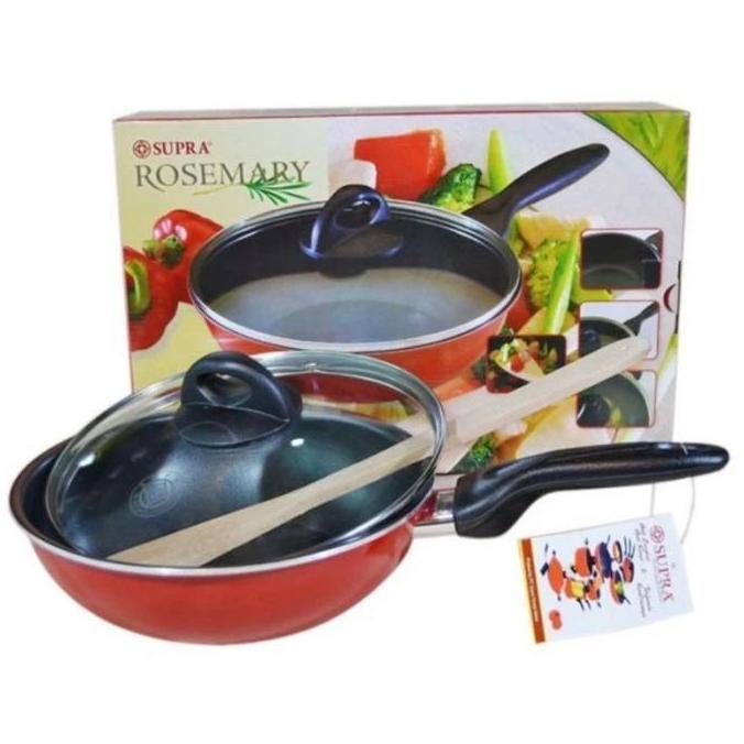 BEBAS ONGKIR - SUPRA Stir Pan Rosemary Set 22 Cm Teflon Tebal Berkualitas Tinggi