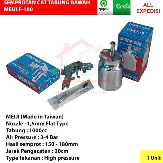 spray gun F-100 Meiji tabung bawah / semprotan cat F-100 / spit / spet