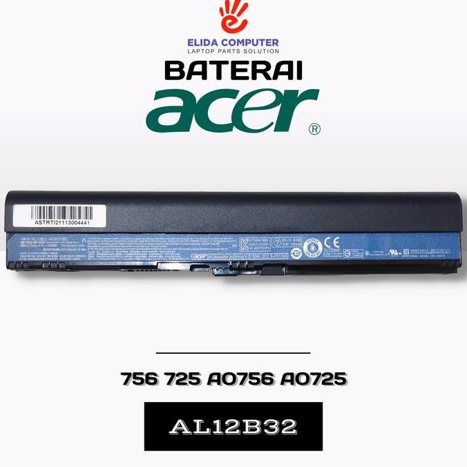 NEW Baterai Acer Aspire One AL12B32 AL12B31 AL12A31 AL12X32 AL12B72 FAT