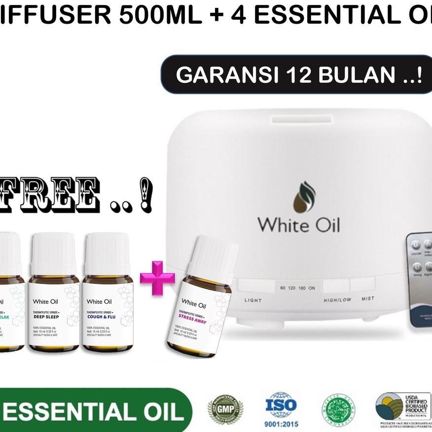 Diffuser 500Ml Free 4 Essential Oil By White Oil