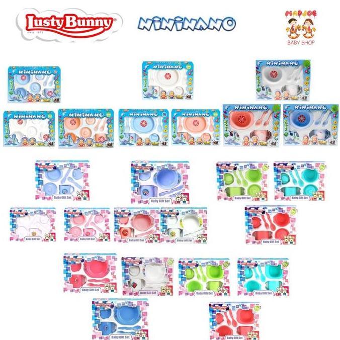 Nininano Feeding set Peralatan Makan Bayi S Small Size 5in1 NN-8001, NN-8002, NN-8003, NN-8004 Mediu