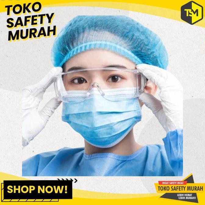 Kacamata Safety Clear Bening Safety Glass Kacamata Anti Debu