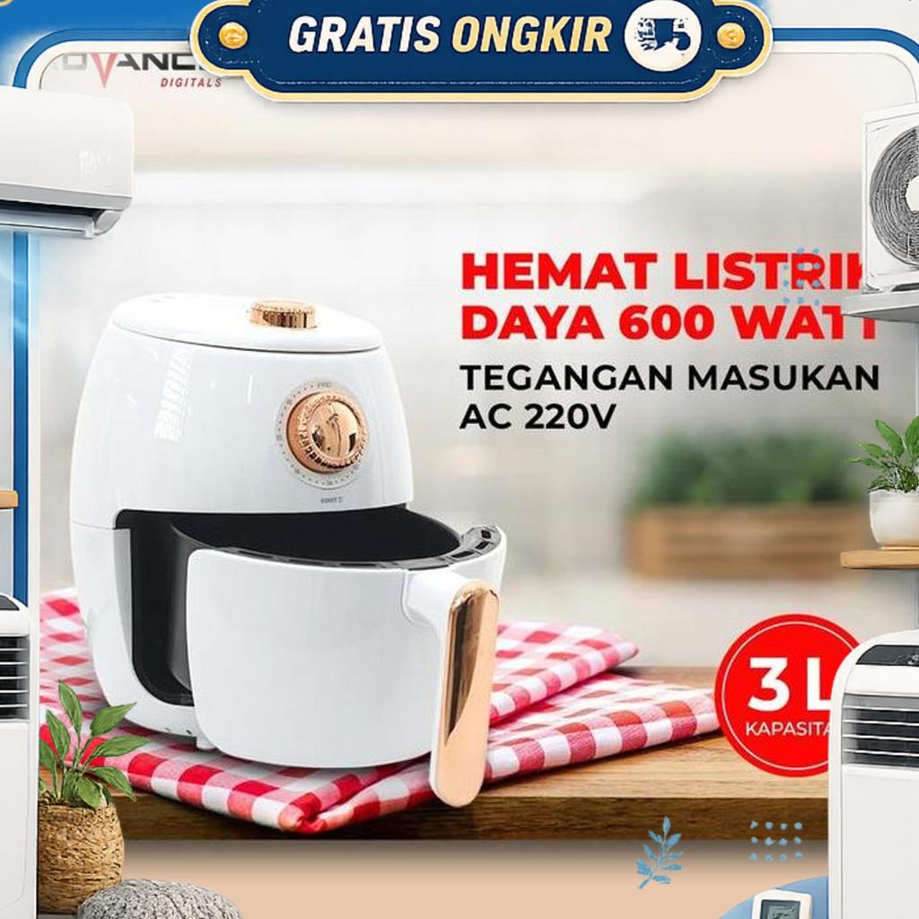 Advance Adf-300A Electric Air Fryer 3L Daya 600 Watt Anti Lengket Garansi Resmi 1 Tahun