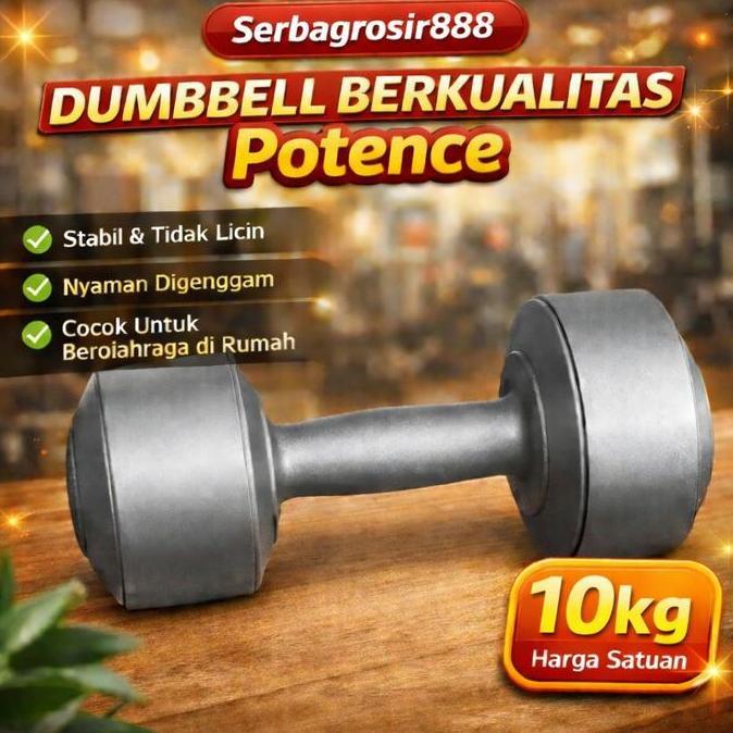 Potence Barbel 10 Kg / Dumbell 10 Kg / Dumbel Plastik 10Kg