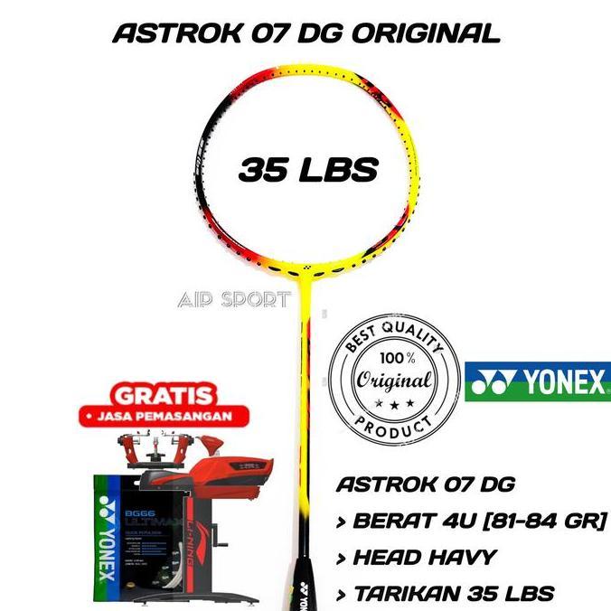 Raket Badminton Yonex Astrok 07 Dg Original 35 Lbs
