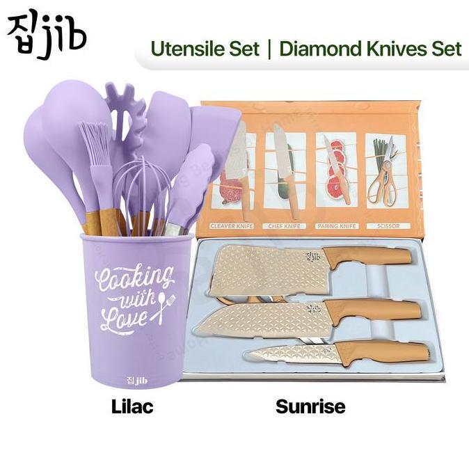 [JIB] BUNDLE Slicone Utensil Set + Diamond Knives Set