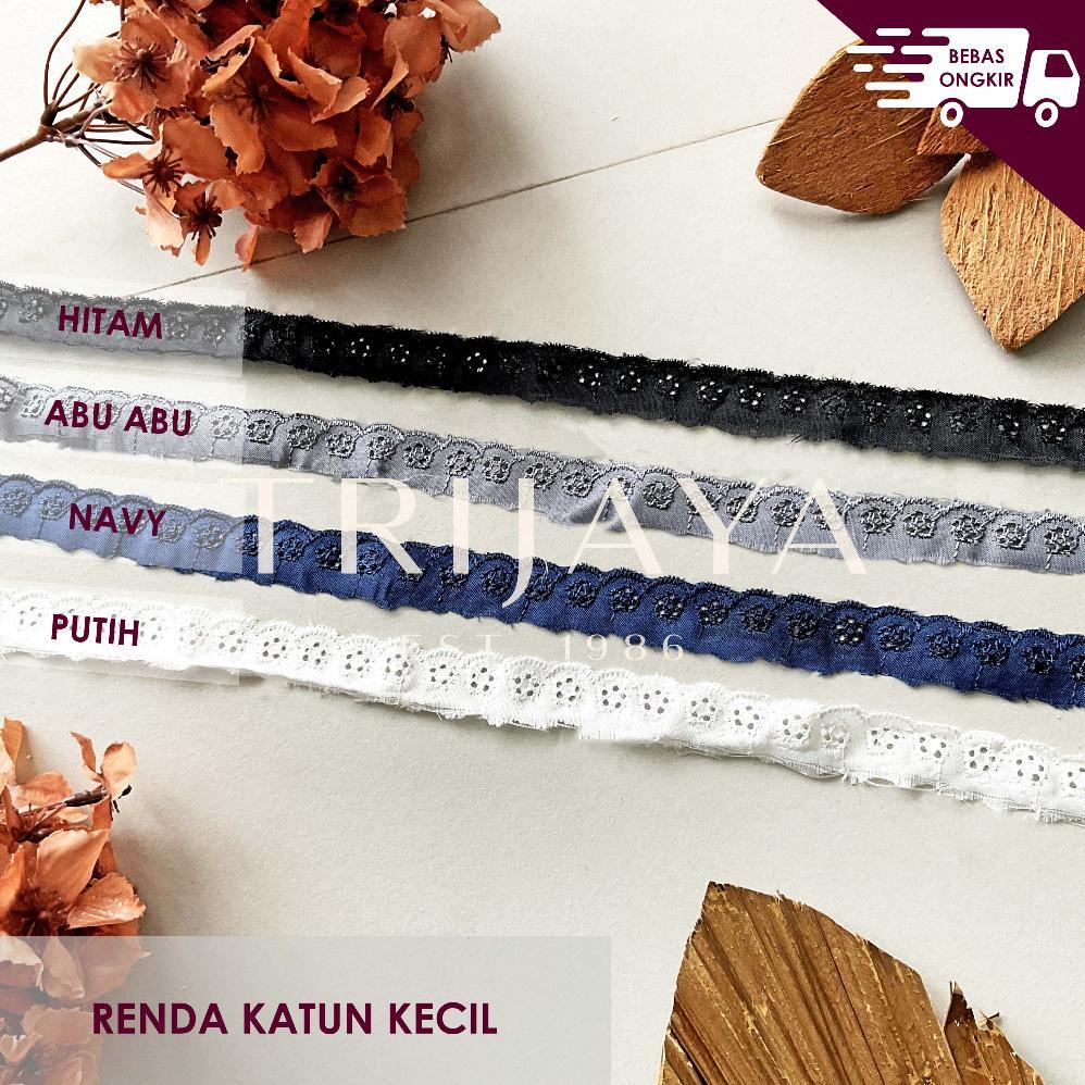 AYYA - Renda Katun Lobang Renda katun Lubang 5 Lima Bunga - Kecil 2 cm Per Roll