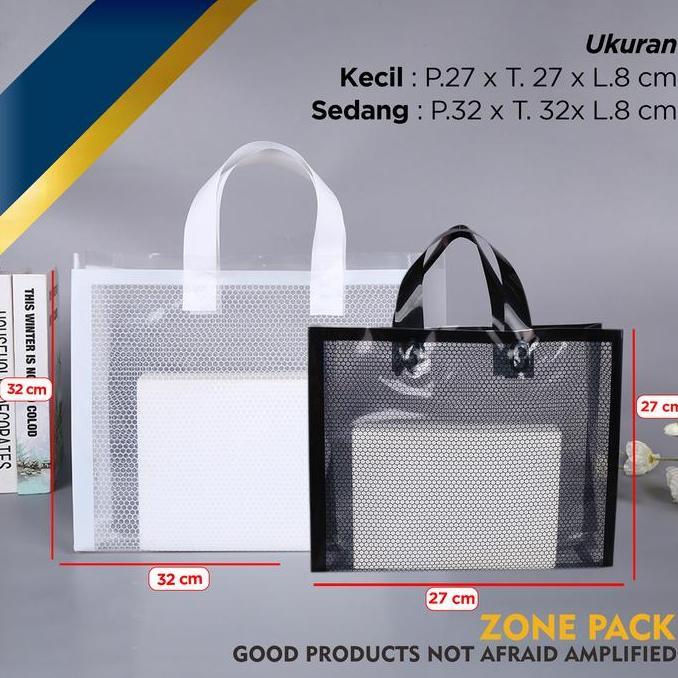 Totebag Jinjing Plastik| Kantong Plastik | Shopping Bag Handle| Tas Jinjing Plastik Laundry Sepatu B