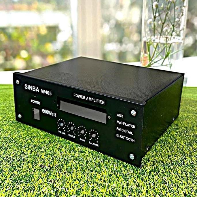W405 W 405 BOX BOK POWER AMPLI FIER AMPLIFIER MINI USB MP3  BLUETOOTH BESI DIMENSI PANJANG 22CM LEBA