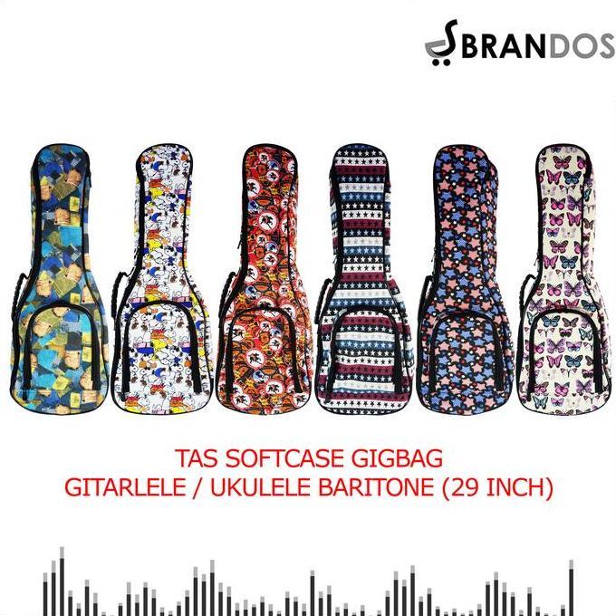 lukas.pablo - tas softcase ukulele baritone & gitarlele ukuran 29 inch gigbag ransel impor gtb