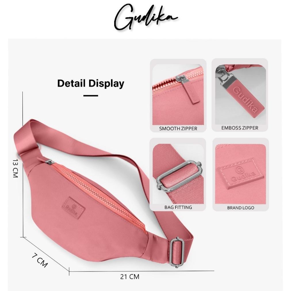 PROMO GUDIKA 9104 TAS PINGGANG WATERPROOF ANTI AIR | SLING BAG UNISEX, STYLISH & MULTIFUNGSI