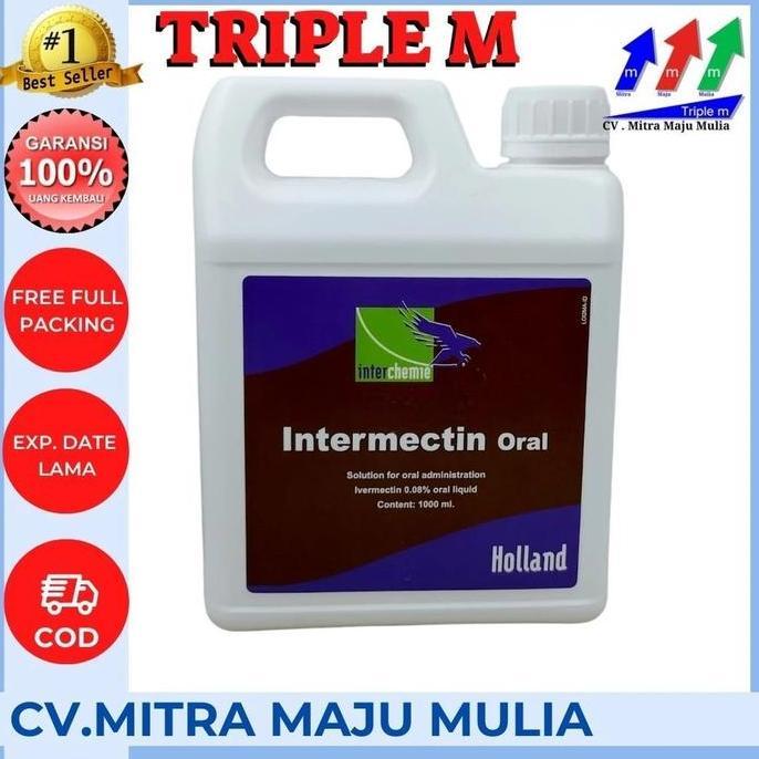 INTERMECTIN ORAL 1 Liter - OBAT HEWAN TERNAK