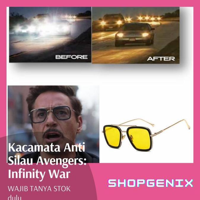 Kacamata Anti Silau Tony Stark - Avengers: Infinity War/Endgame