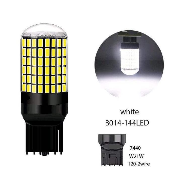Lampu LED T20 7440 Lampu sein Mobil 144smd 3014
