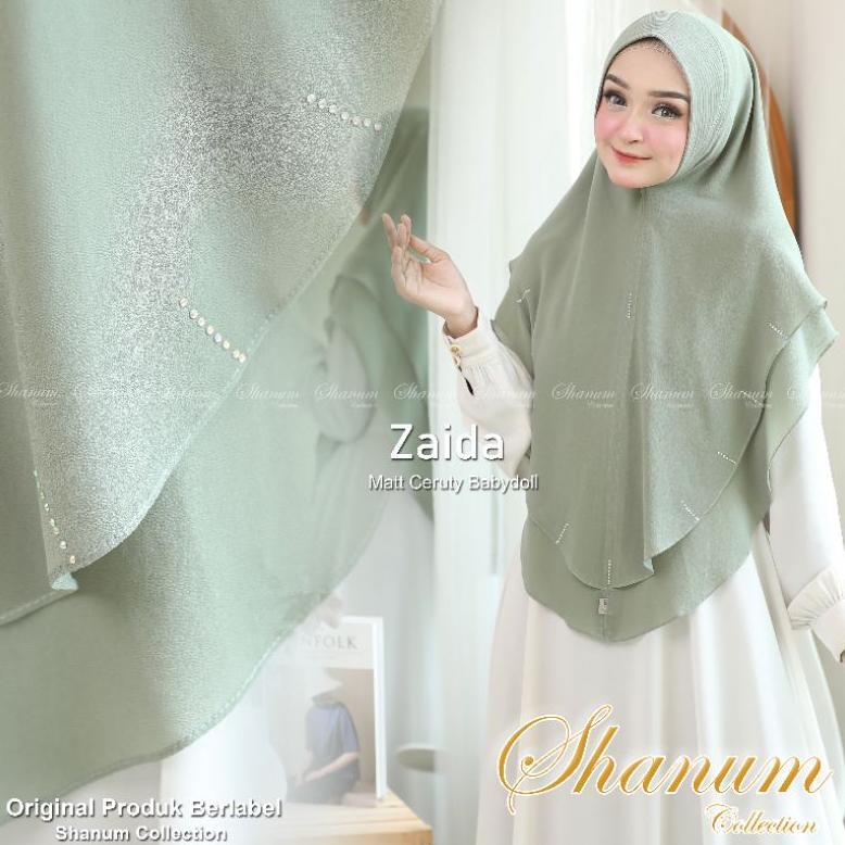 Favorit Jilbab Syari Zaida Khimar 2 Layer Jumbo Jilbab Syari Kerudung Jumbo Ceruty Babydoll