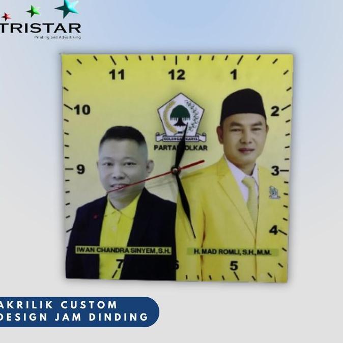 JAM DINDING AKRILIK CUSTOM NAMA HADIAH KADO NIKAHAN SOUVENIR WEDDING / Acrylic jam dinding custom