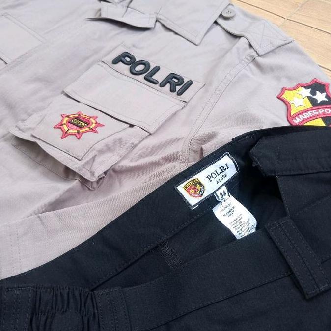 Seragam Pdl Tactical Coklat Brimob Jatah Pembagian 2024 Bahan Halus