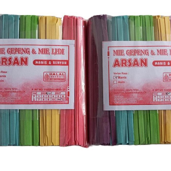 Mie Gepeng Manis Rainbow 1 kg Cemilan Food Noodles