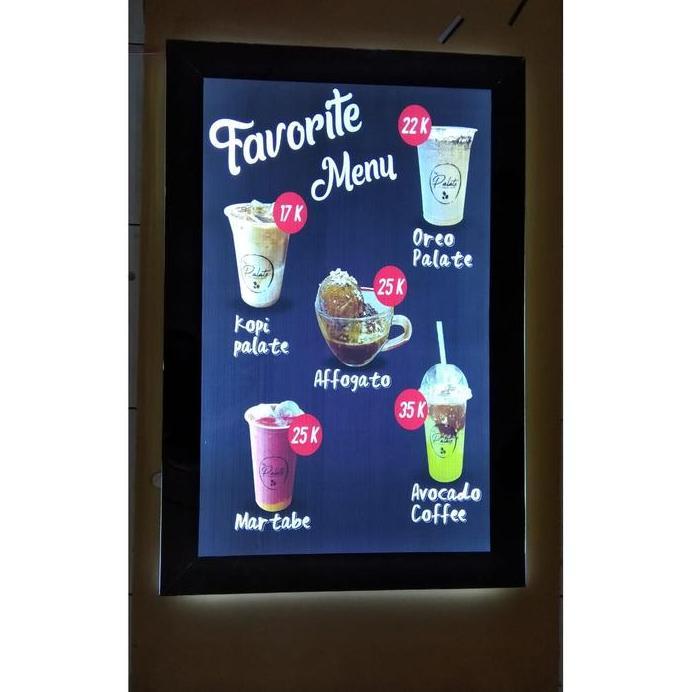 ukuran custom menu LED / Photo Menu LED