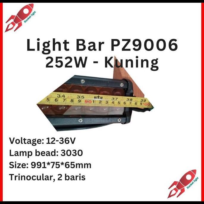 jaestrii / Lampu Sorot LED Bar Mobil LED Light Bar Offroad Runlai 252 watt kuning Diskon