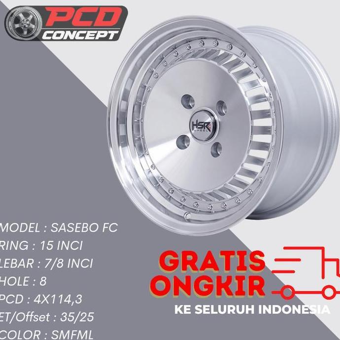 Terlaris Velg Mobil Clasic R15 Hsr Sasebo Pnp Xenia,Avanza Kijang | Velg R15