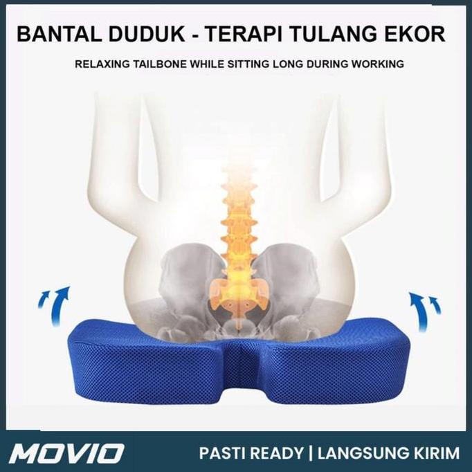 MOVIOS Bantal Duduk Memory Foam - Bantal Kursi Sofa / Bantal Alas Duduk