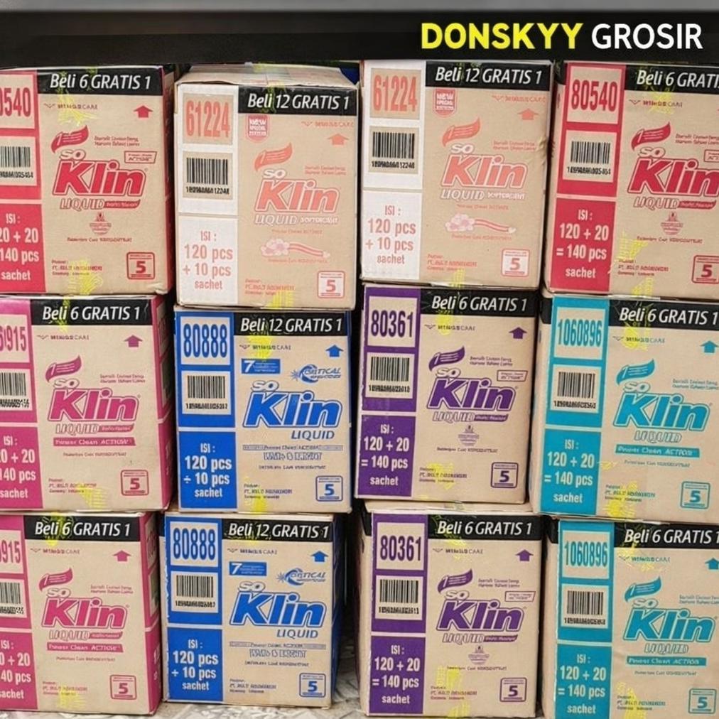 SOKLIN LIQUID CAIR @500 SACHET 1 DUS 22ML ISI 120+10 = 130 Sachet | SOKLIN LIQUID @500 1 DUS 20 ML I