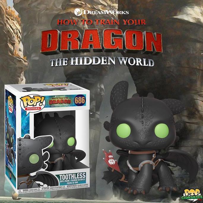 Funko POP How To Train Your Dragon 3 - Toothless - Night Fury #686