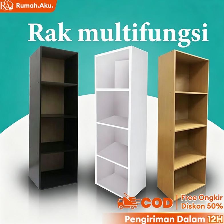 Rak buku Kayu 6 Susun Rak buku Susun Minimalis Lemari display Serbaguna Rak Portable Lemari buku Sus