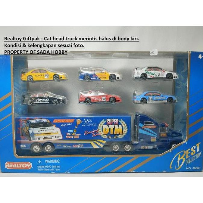 REALTOY SUPER DTM GIFTPACK 1/64 MERCEDES BENZ C CLASS OPEL CALIBRA ALFA ROMEO 155 & RACING TRUCK DTM