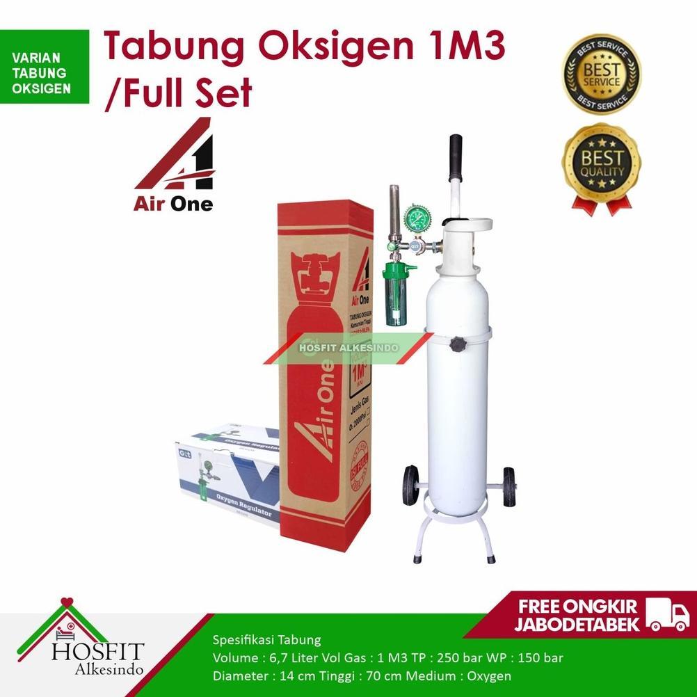 3in1 Tabung Oksigen Set 1m3 - Tabung Oksigen Lengkap 1m3