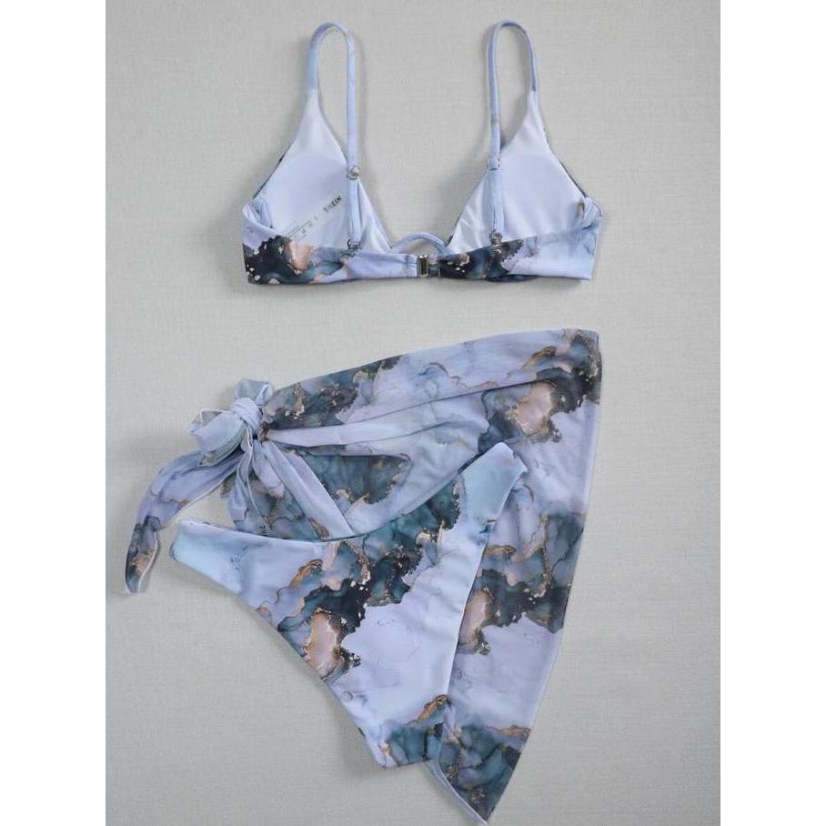 Bikini Swimsuit Baju Renang Three Piece Wanita Outer Transparan Fashion Bikini