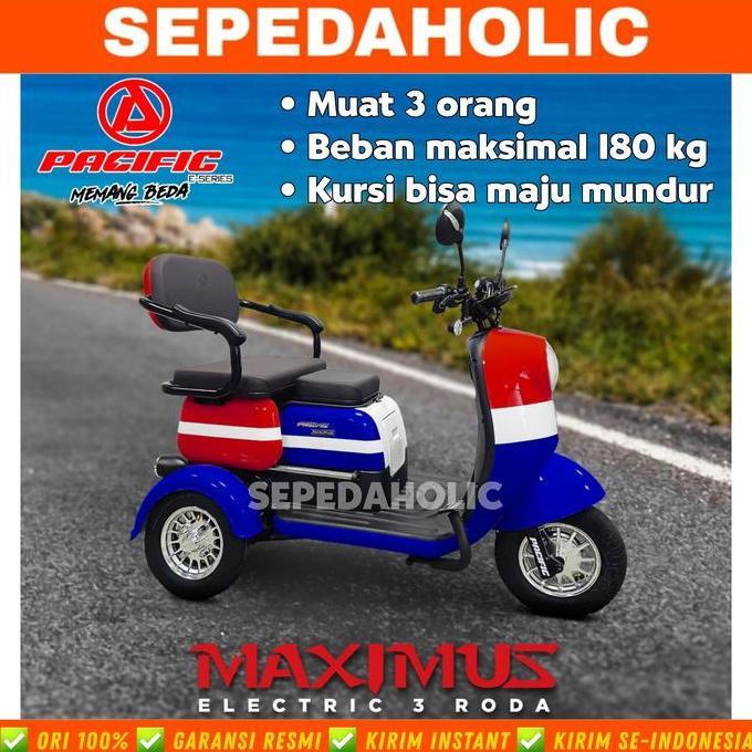 Terlaris Sepeda Listrik Roda 3 Tiga Pacific Maximus Electric Bike
