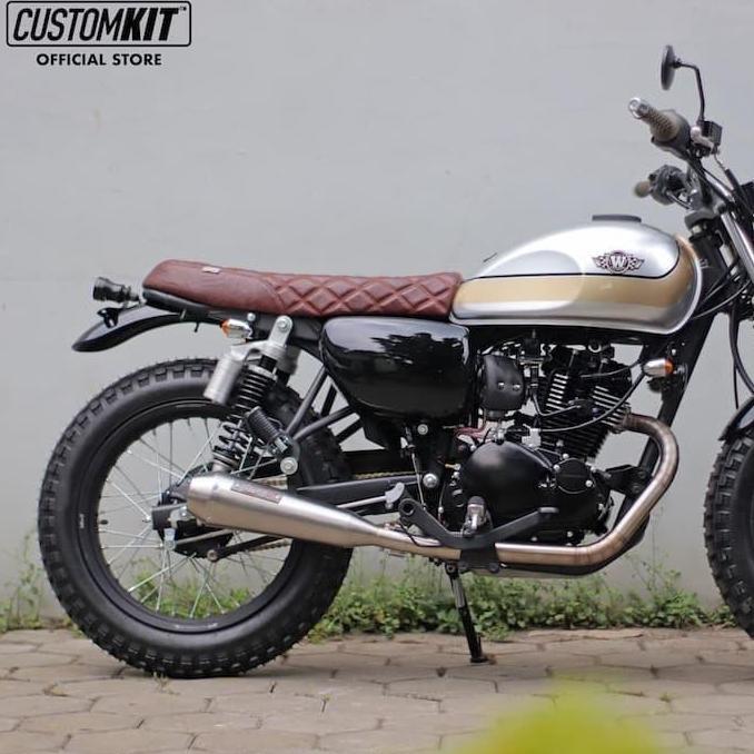 Jok Customkit Motif Diamond/Wajik Kawasaki W175