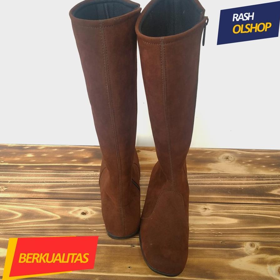 HOT Sepatu Boots Wanita Model Tinggi Boots Wanita Fashion Korea