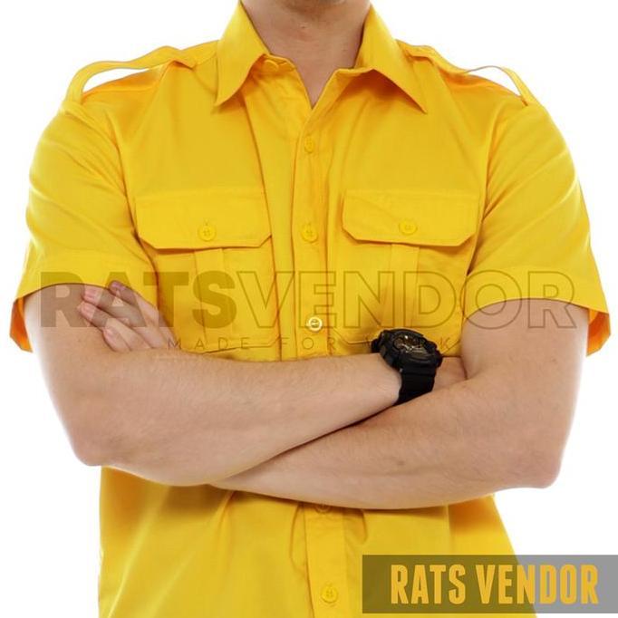 Ratsvendor Kemeja Lapangan / Outdoor / Gunung / PDL Lengan Pendek Warna Kuning