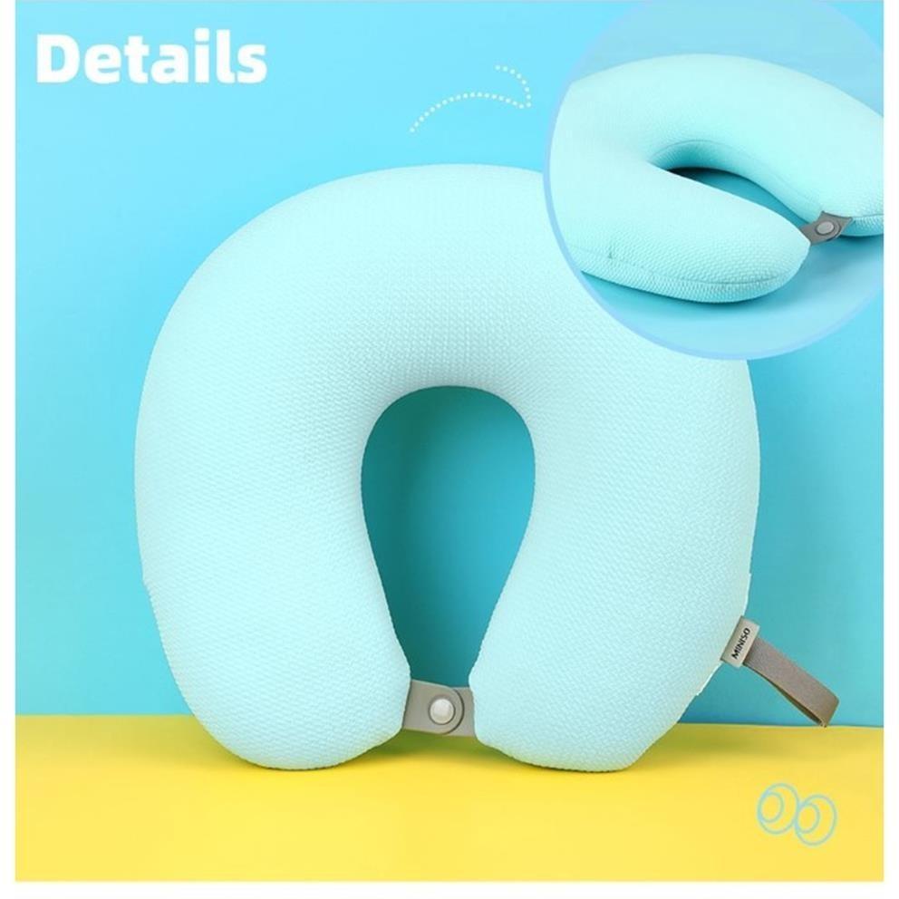 Miniso Bantal Leher U-Shaped Neck Pillow Bantal Leher Bantal Lucu