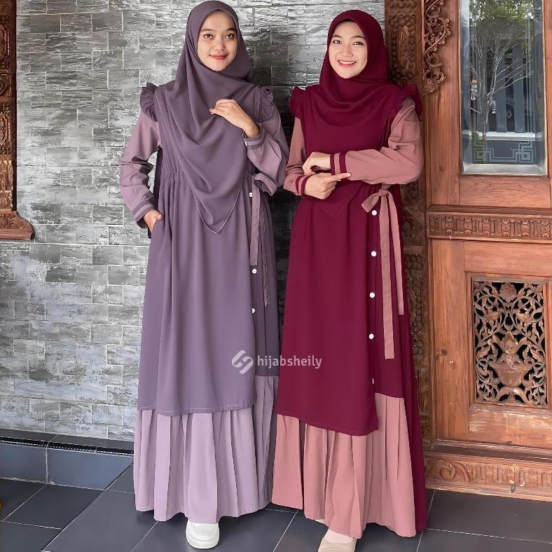 Best Seller Gamis Ayana Kombinasi Dress Korean Hijabsheily
